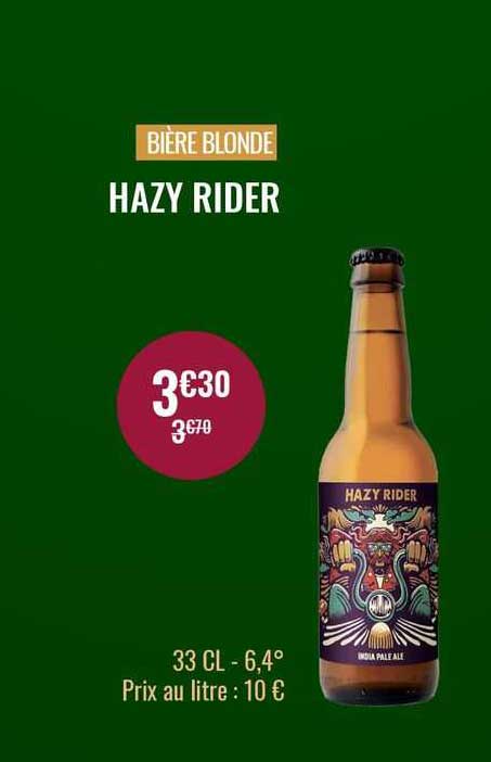 bière blonde hazy rider