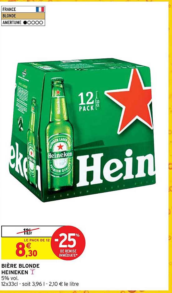 Bière Blonde Heineken