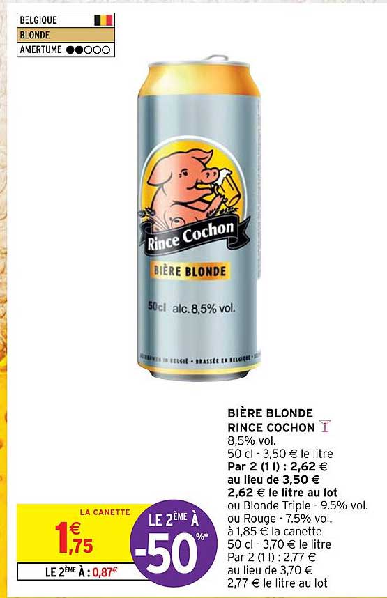 bière blonde rince cochon