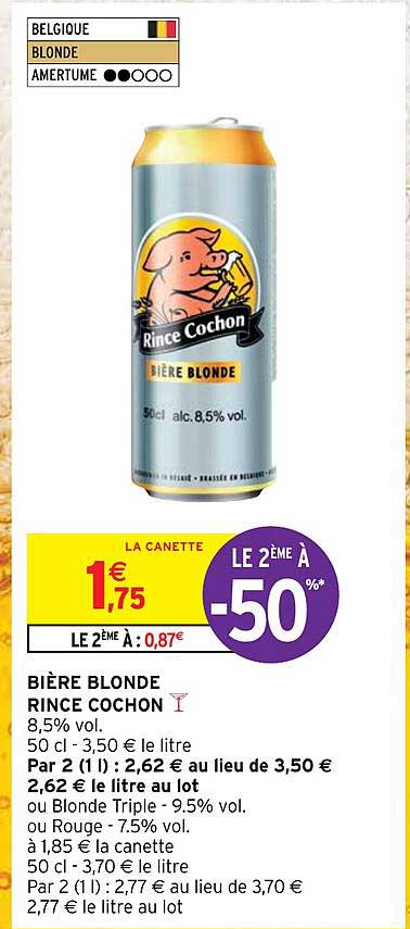 bière blonde rince cochon