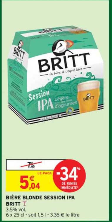 bière blonde session ipa britt