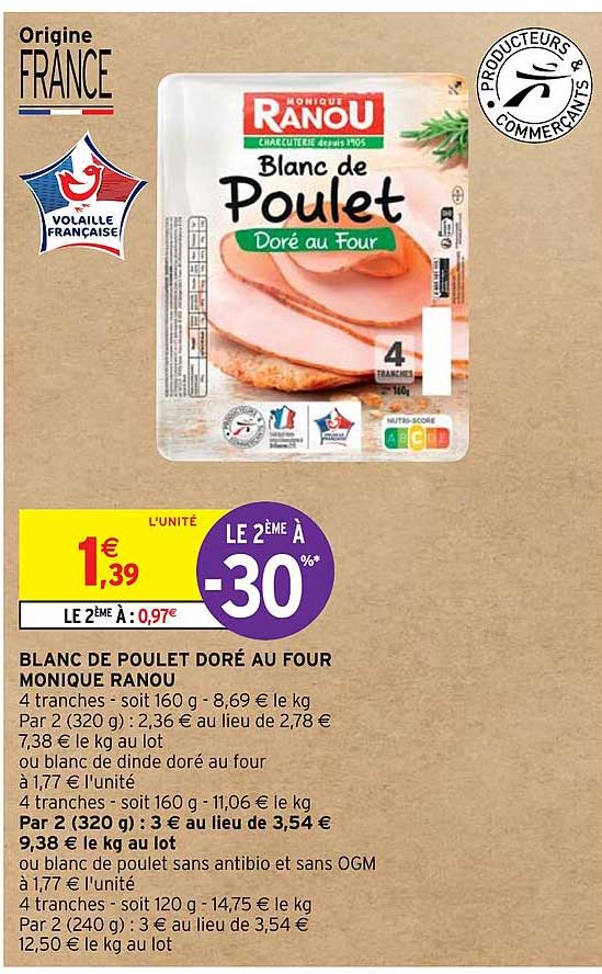 blanc de poulet doré au four monique ranou