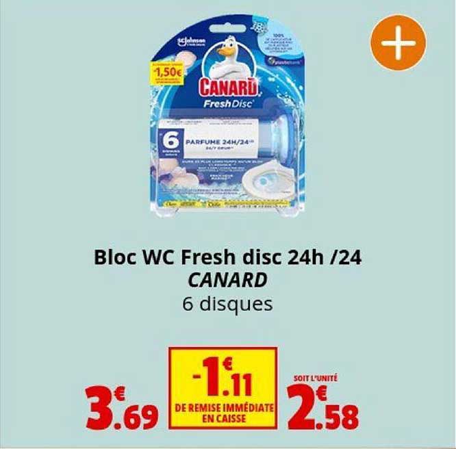 bloc wc fresh disc 24h 24 canard