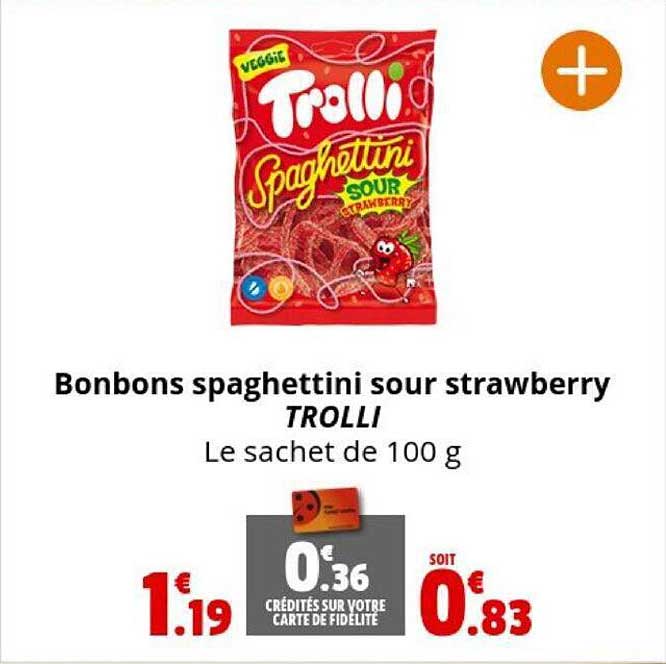bonbons spaghettini sour strawberry trolli