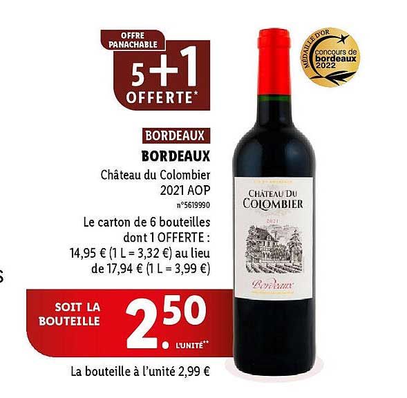bordeaux château du colombier 2021 aop