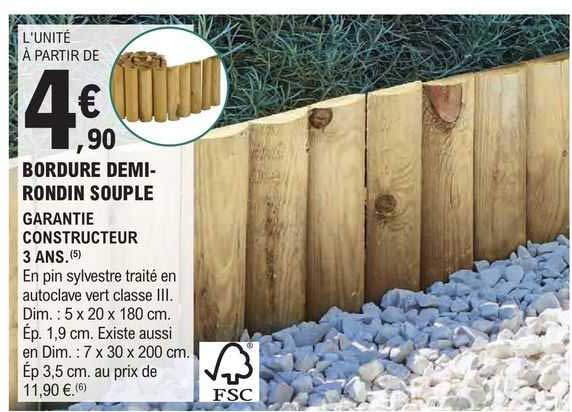 Bordure Demi-rondin Souple