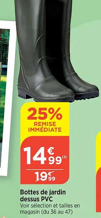 bottes de jardin dessus pvc