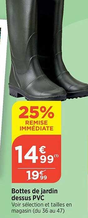 bottes de jardin dessus pvc