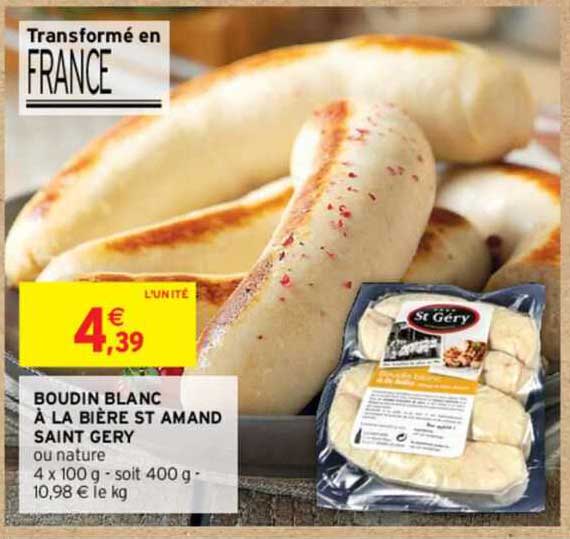 boudin blanc à la bière st amand saint gery