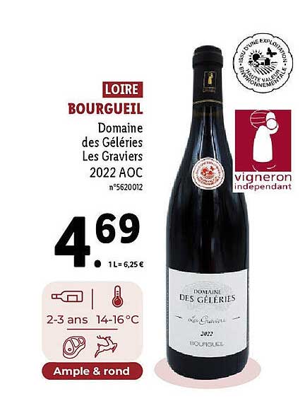 Bourgeuil Domaine Des Géléries Les Graviers 2022 Aoc