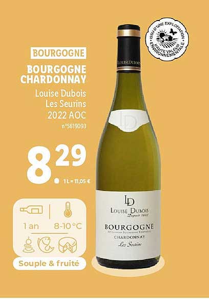 bourgogne chardonnay louise dubois les seurins 2022 aoc