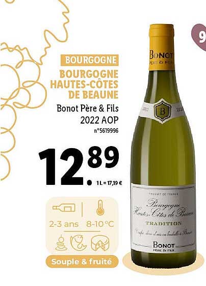 bourgogne hautes-côtes de beaune bonot père & fils 2022 aop