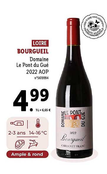 Bourgueil Domaine Le Pont Du Gué 2022 Aop