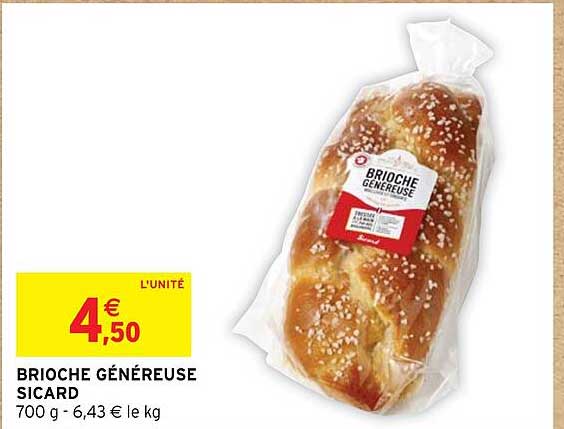 brioche généreuse sicard