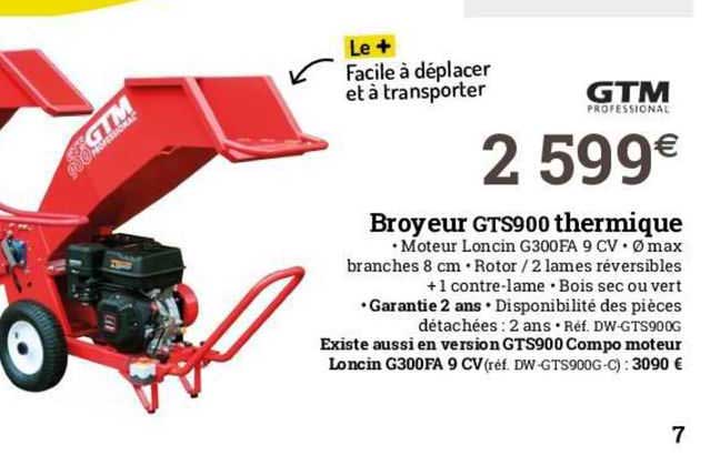 broyeur gts900 thermique