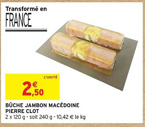 bûche jambon macédoine pierre clot