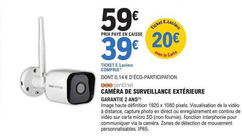 Caméra De Surveillance Extérieure Scs Sentinel