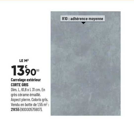 carrelage extérieur corte gris