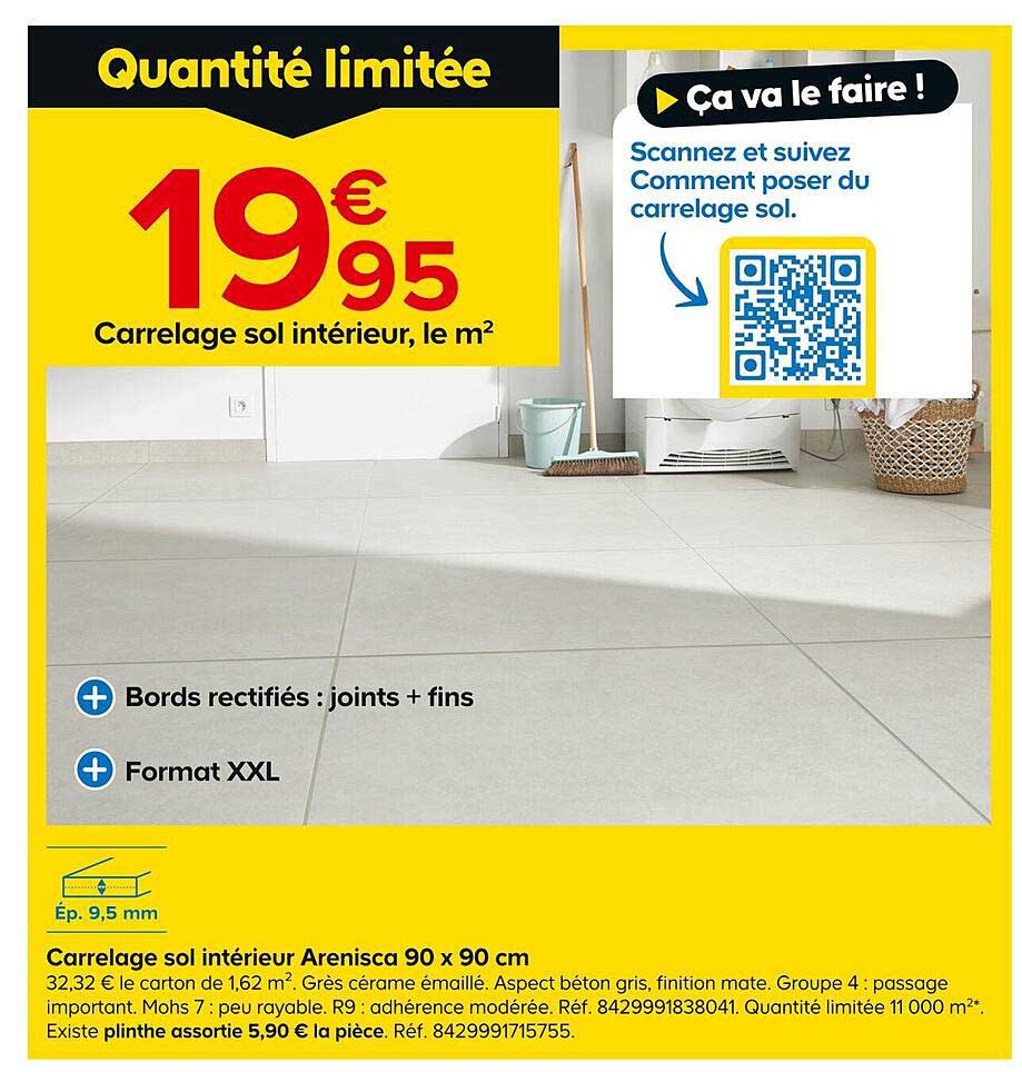 Carrelage Sol Intérieur Arenisca 90x90 Cm