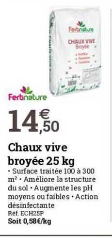 chaux vive broyée 25 kg