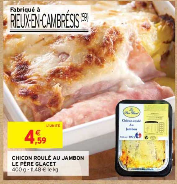 chicon roulé au jambon le père glacet