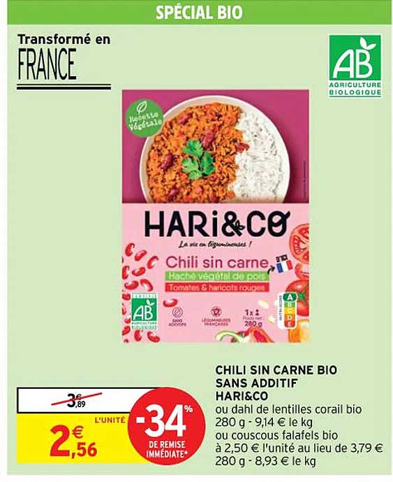 chili sin carne bio sans additif hari&co