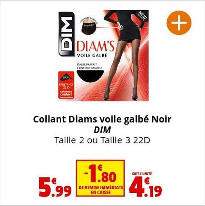 collant diams voile galbé noir dim