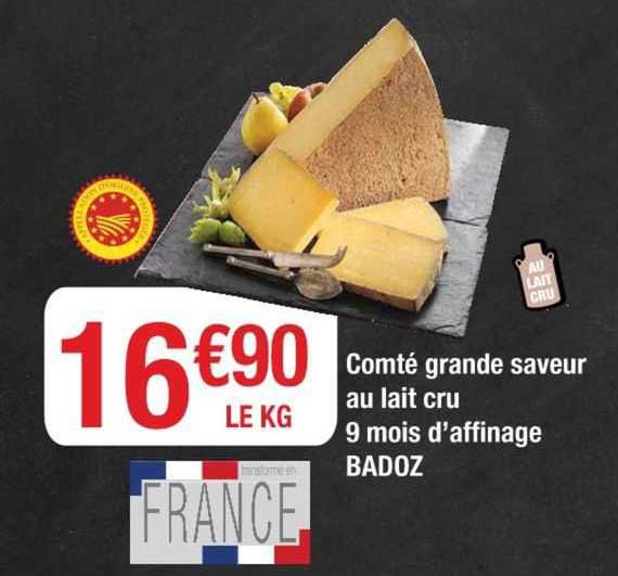 comté grande saveur au lait cru 9 mois d'affinage