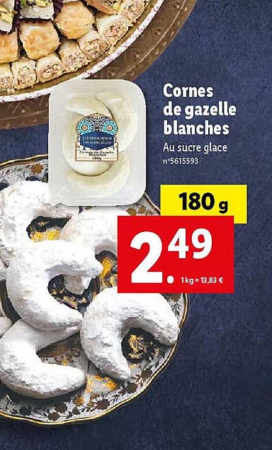 cornes de gazelle blanches