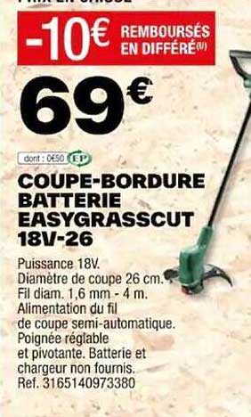 coupe-bordure batterie easygrasscut 18v-26