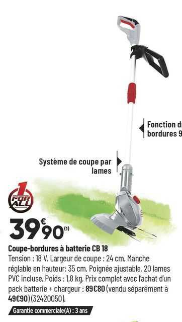 coupe-bordures à batterie cb 18 1 for all