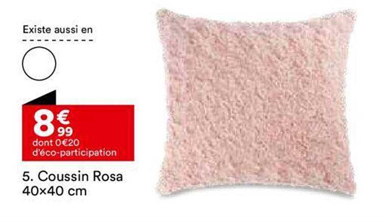 coussin rosa 40x40 cm