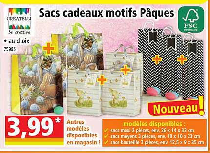createlli sacs cadeaux motifs pâques