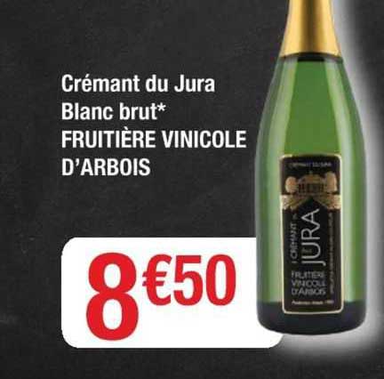 crémant du jura blanc brut fruitière vinicole d'arbois