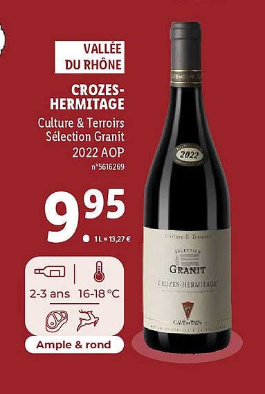 crozes-hermitage culture & terroirs sélection granit 2022 aop