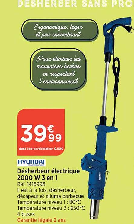 D"sherbeur électrique 2000 W 3 En 1