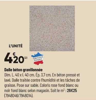 dalle béton gravillonnée