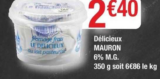 délicieux mauron 6% m.g.