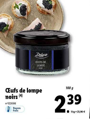 deluxe œufs de lompe noirs