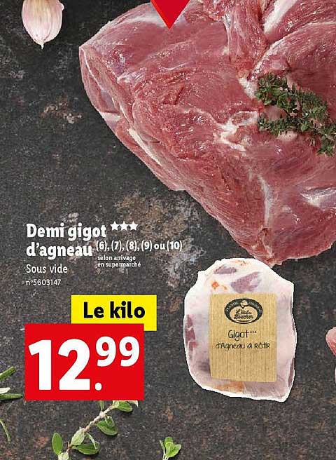 demi gigot d'agneau