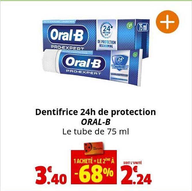dentifrice 24h de protection oral-b