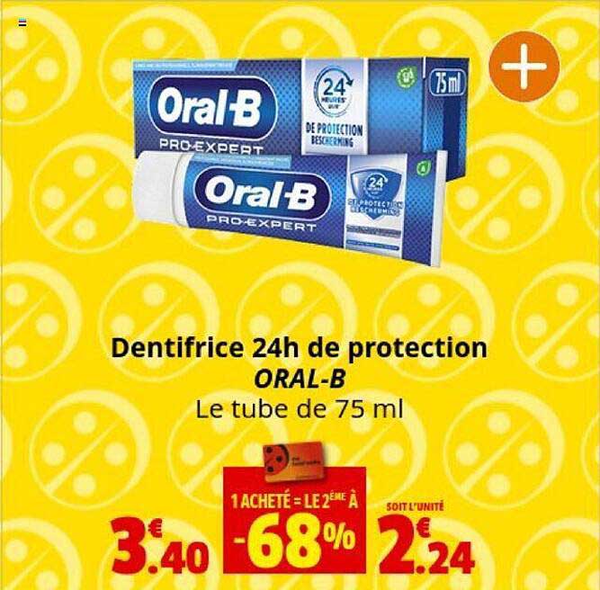 dentifrice 24h de protection oral-b