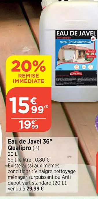 eau de javel 36° qualipro