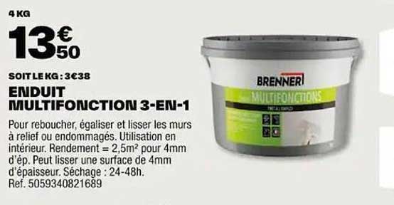 enduit multifonction 3-en-1 brenner