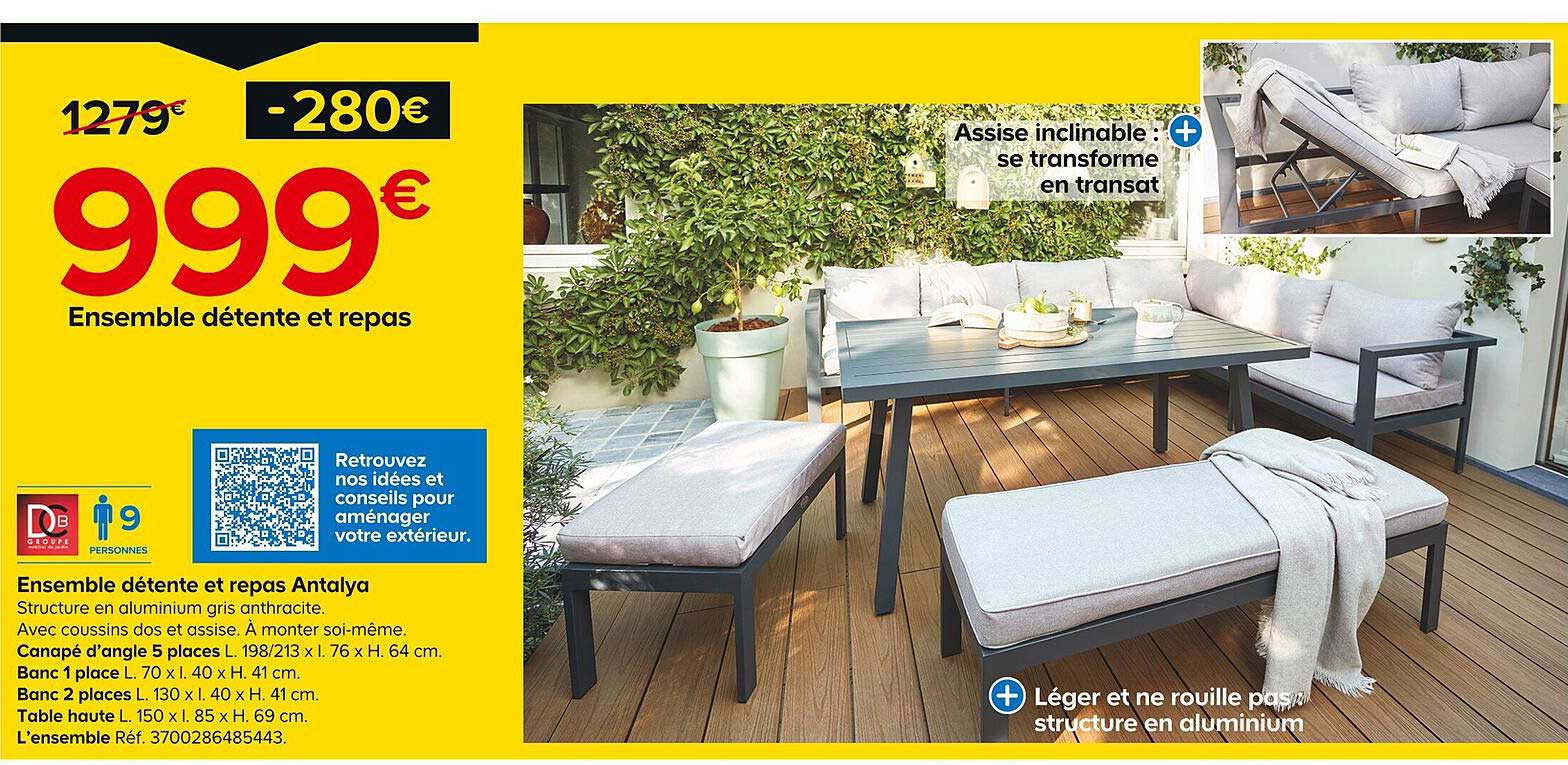 ensemble détente et repas antalya