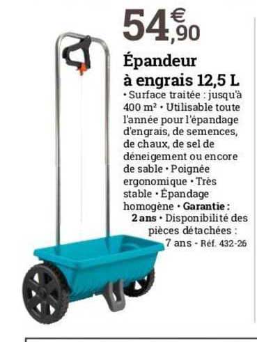 épandeur à engrais 12.5 l