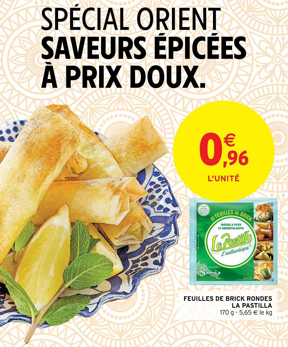 feuilles de brick rondes la pastilla