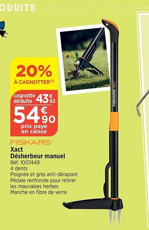 fiskars xact désherbeur manuel