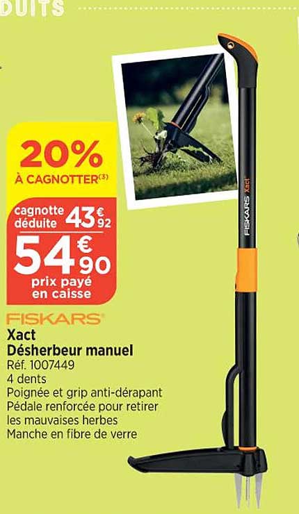 fiskars xact désherbeur manuel