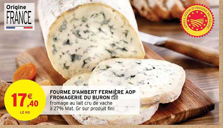 fourme d'ambert fermière aop fromagerie du buron